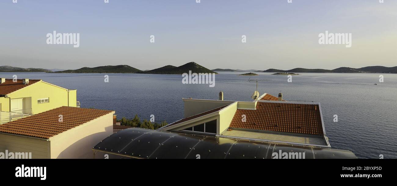 Magnificent views to the coast Stock Photo