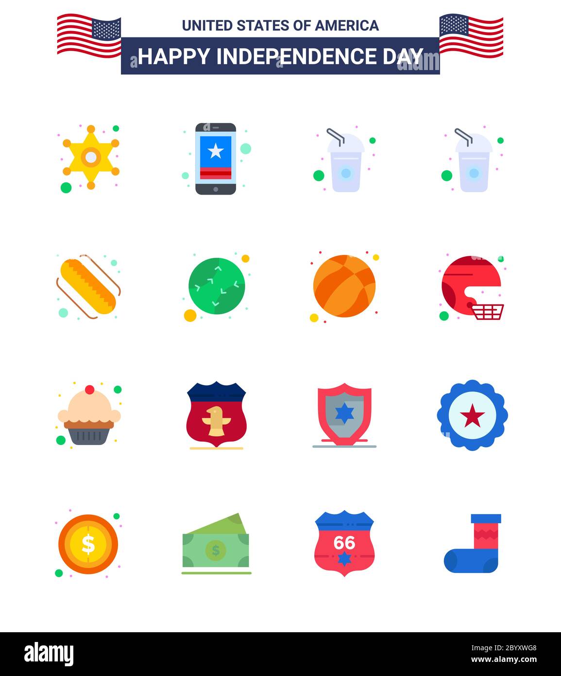https://c8.alamy.com/comp/2BYXWG8/happy-independence-day-16-flats-icon-pack-for-web-and-print-baseball-states-phone-hotdog-soda-editable-usa-day-vector-design-elements-2BYXWG8.jpg