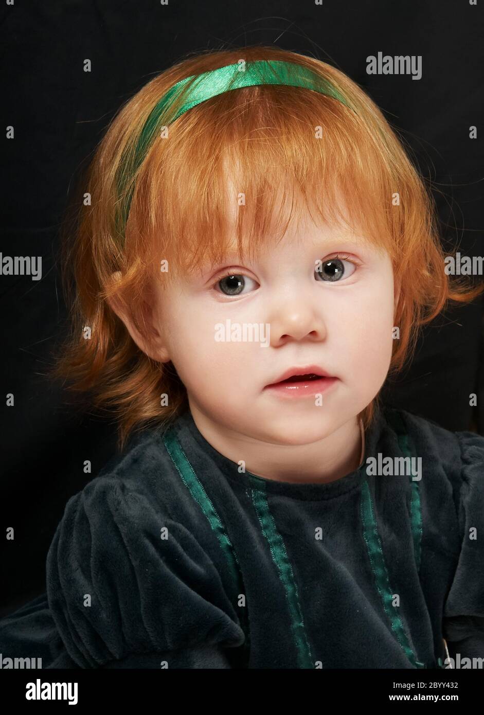 little redhaired girl baby Stock Photo Alamy
