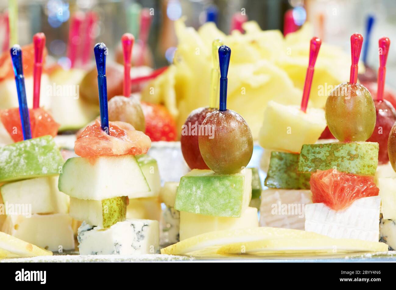 Skewerd Fruit Snack Stock Photo