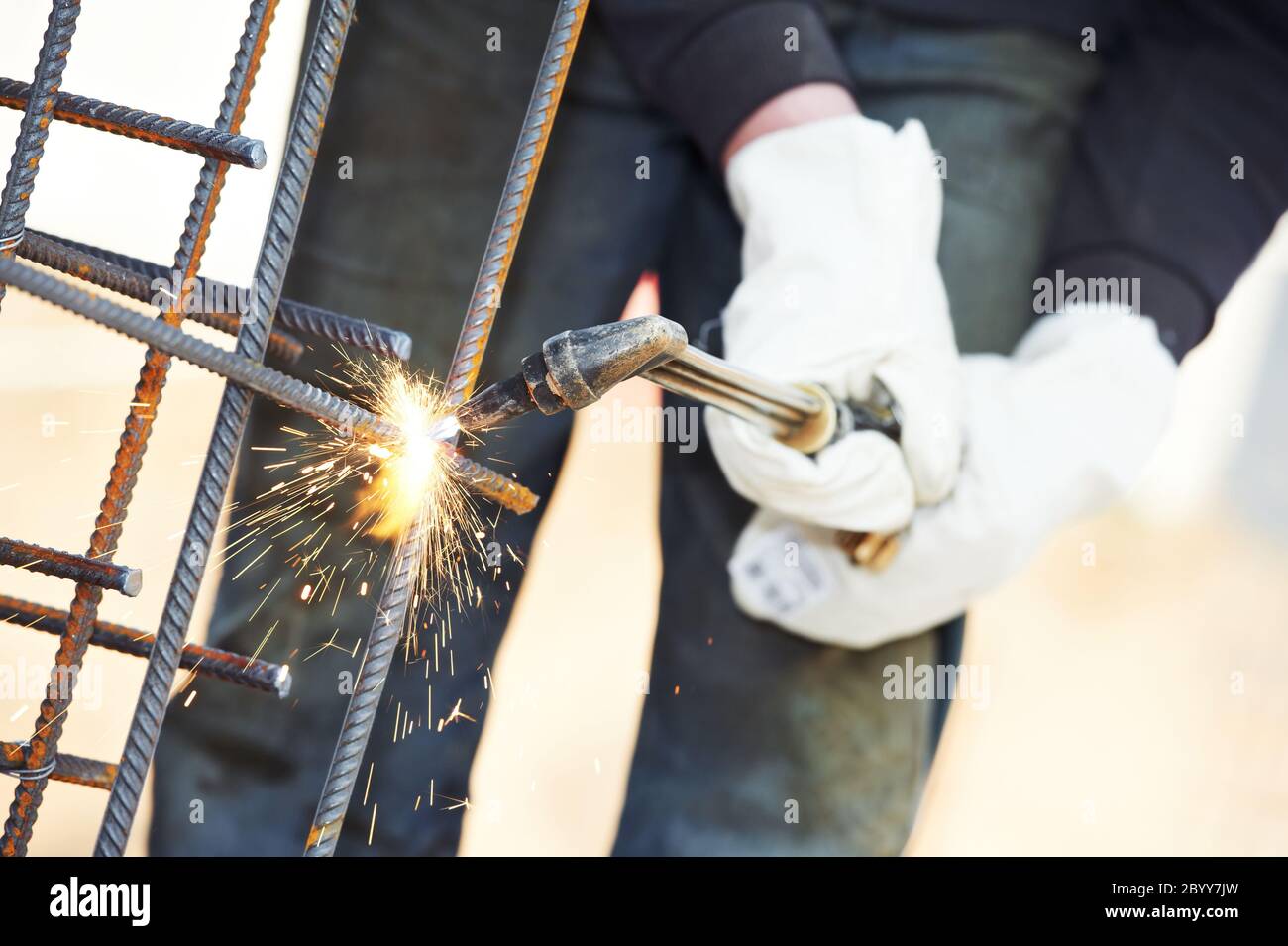 gas flame cutting Stock Photo Alamy