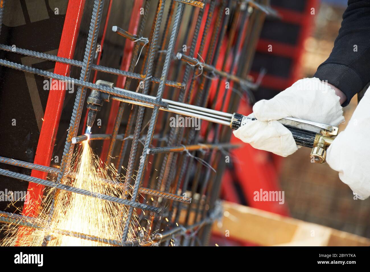 gas flame cutting Stock Photo Alamy