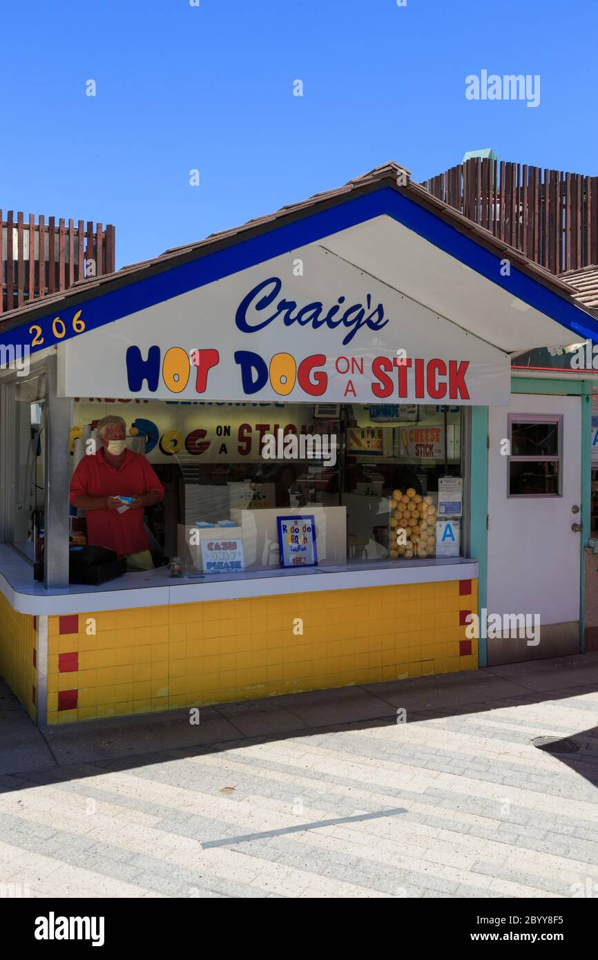 Hot dog stand reopened in Redondo Beach, Los Angeles, California Stock Photo