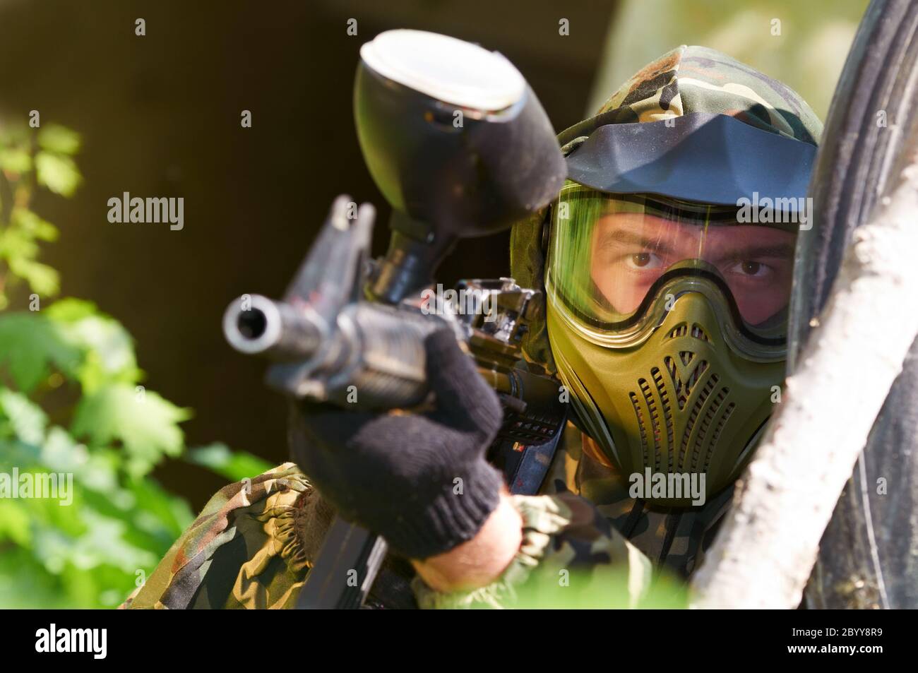 Paintball gun hires stock photography and images Alamy