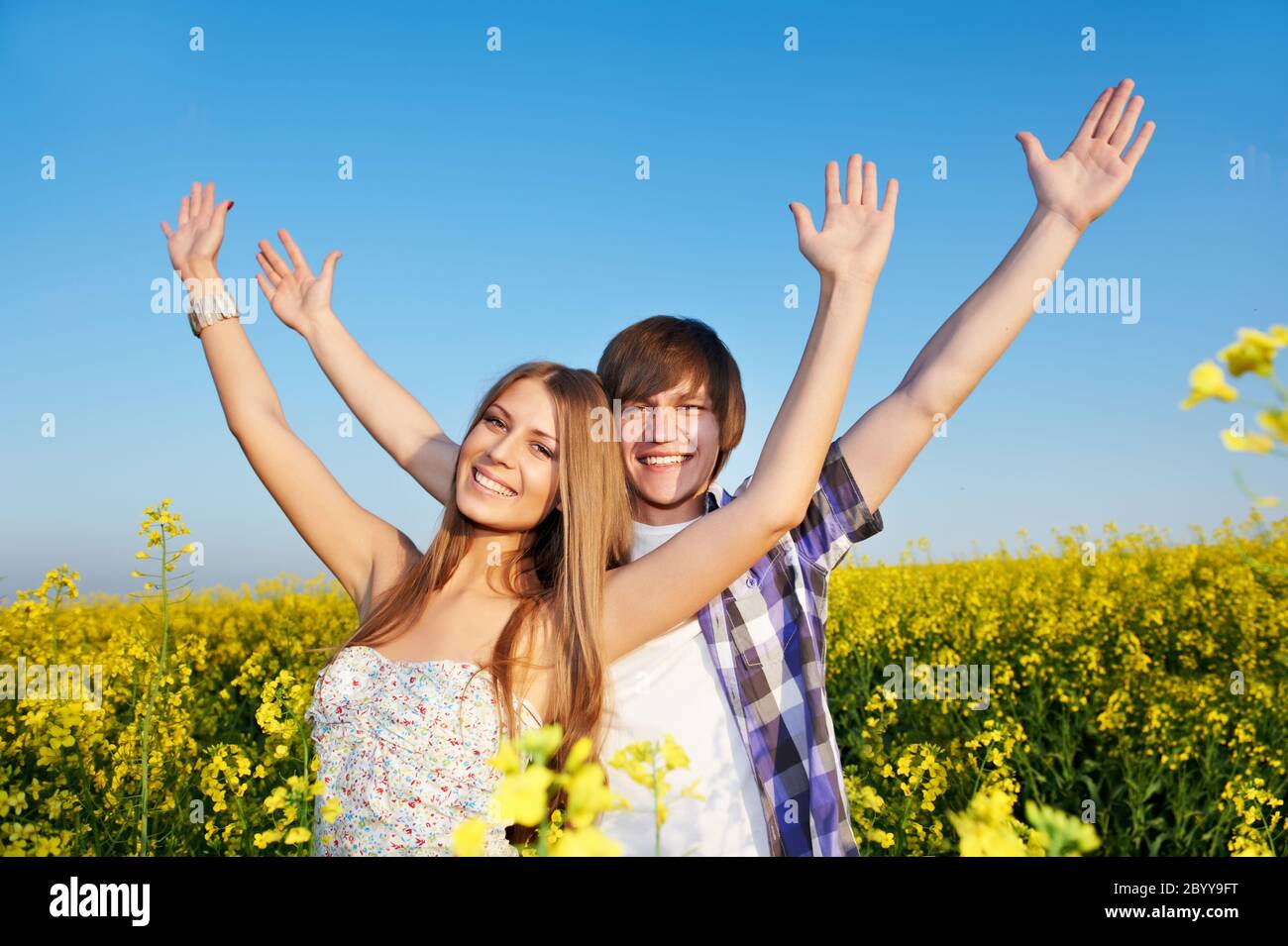 happy young couple Stock Photo