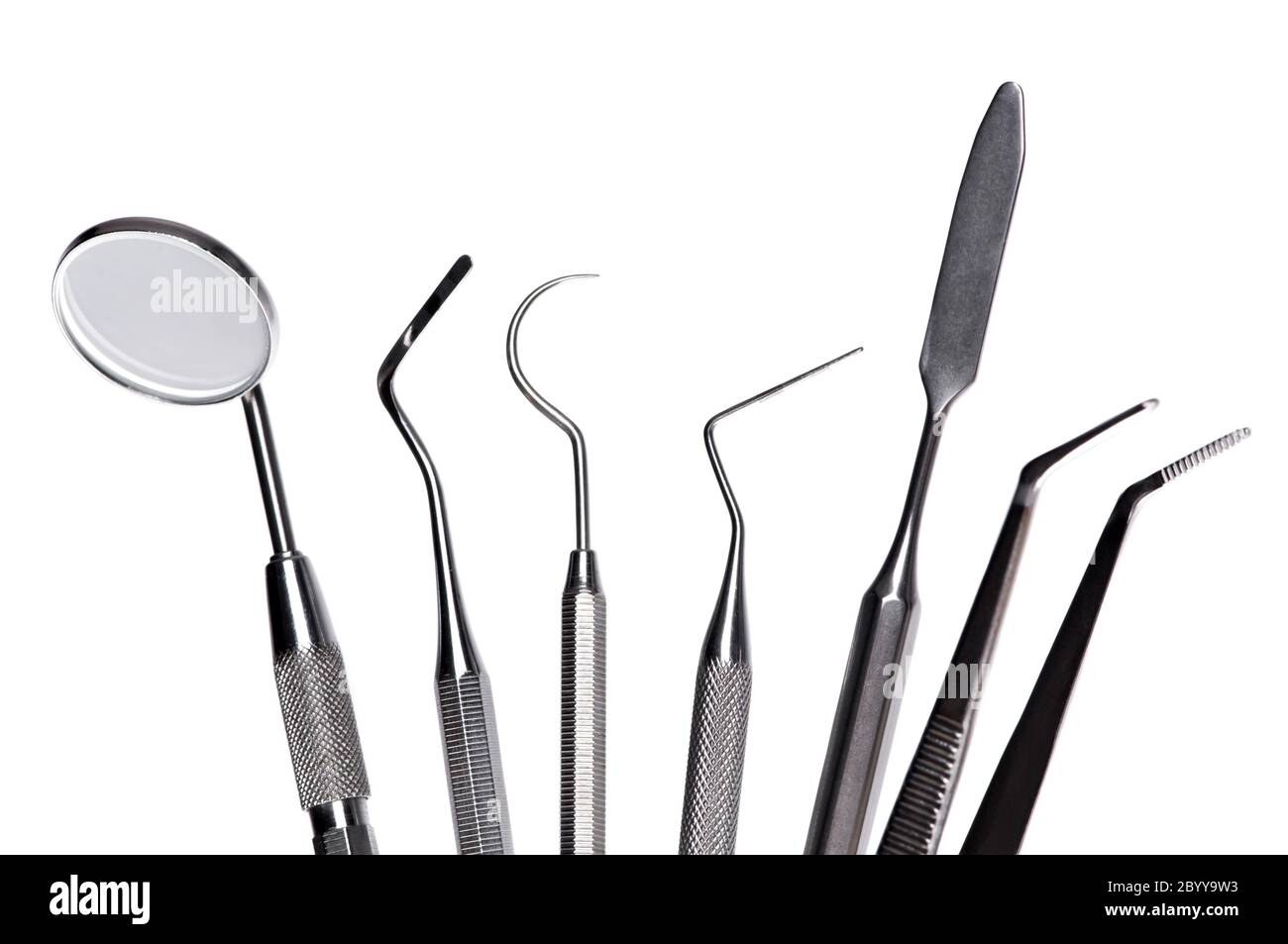 set of dental care instruments Stock Photo
