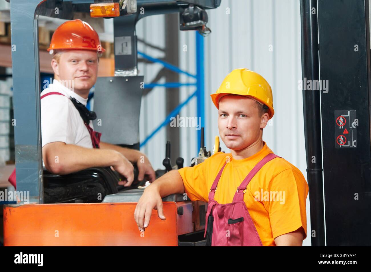 warehouse workers in storehouse Stock Photo