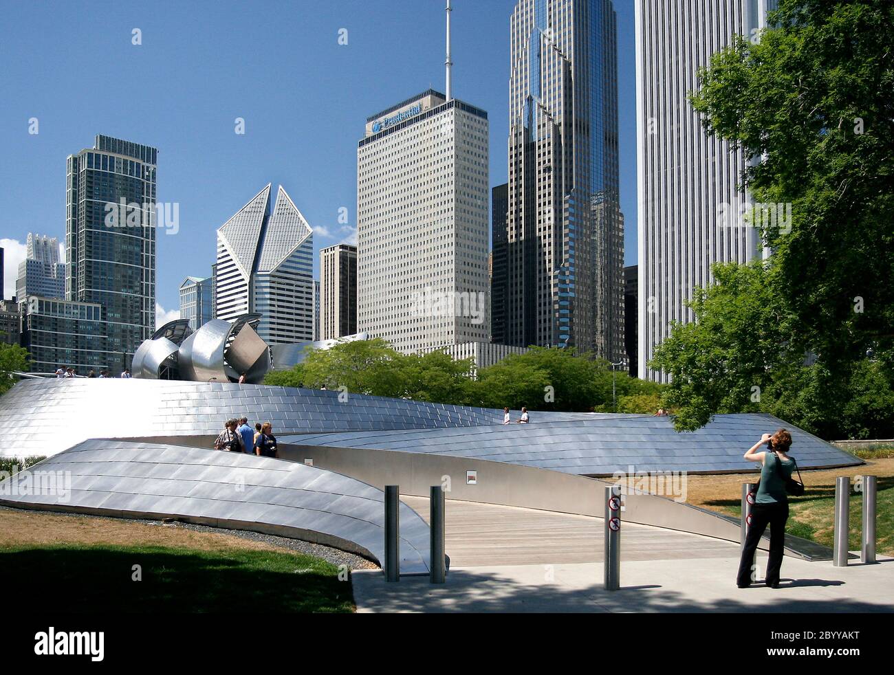 BP Bridge Millennium Park Chicago Illinois USA Stock Photo