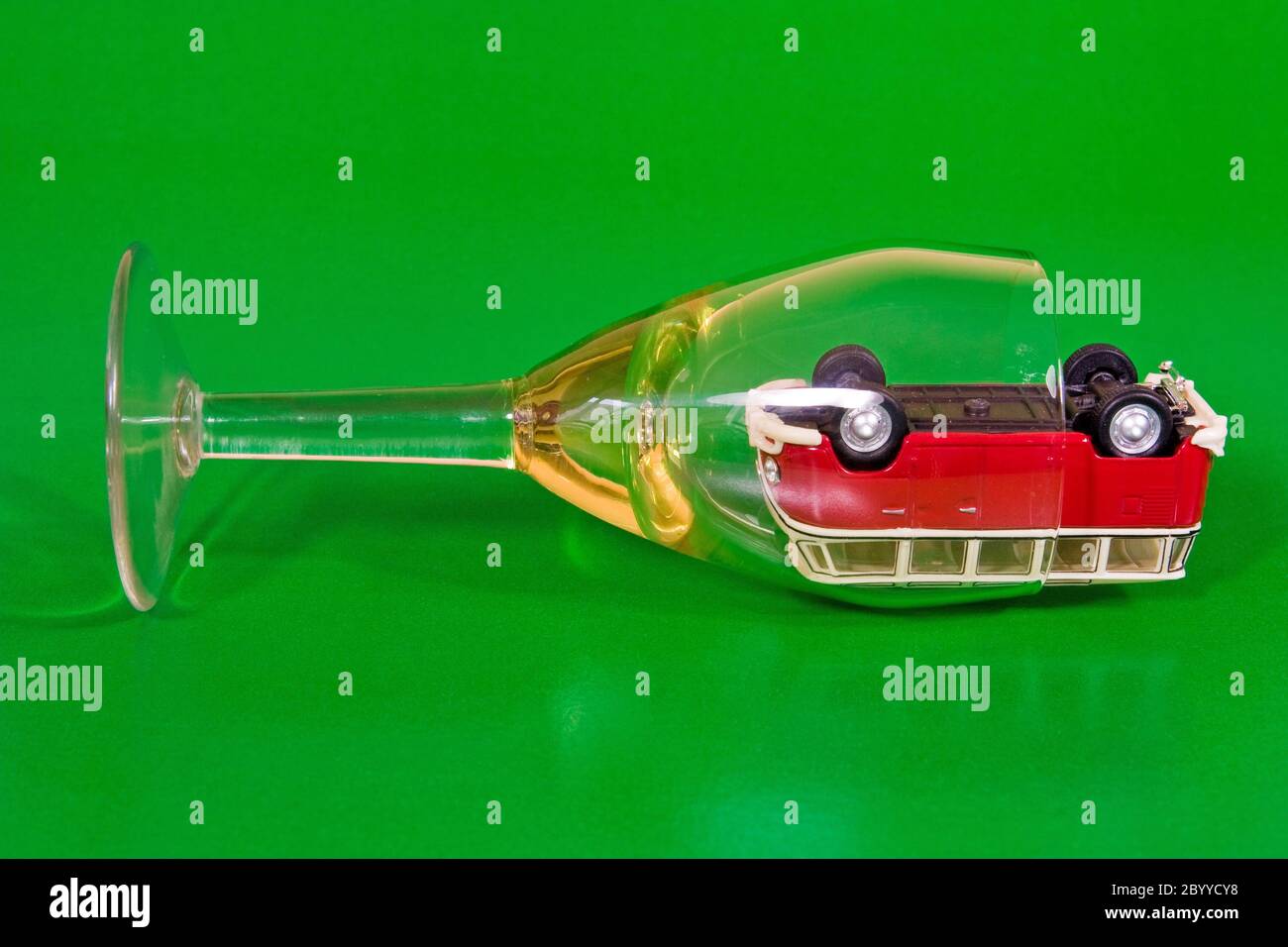car in wine glass Stock Photo Alamy