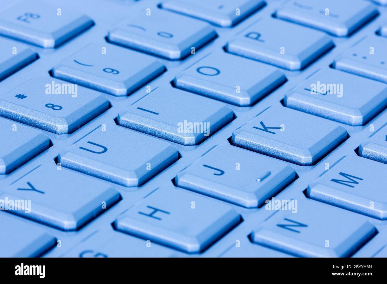 Blue computer keyboard Stock Photo - Alamy