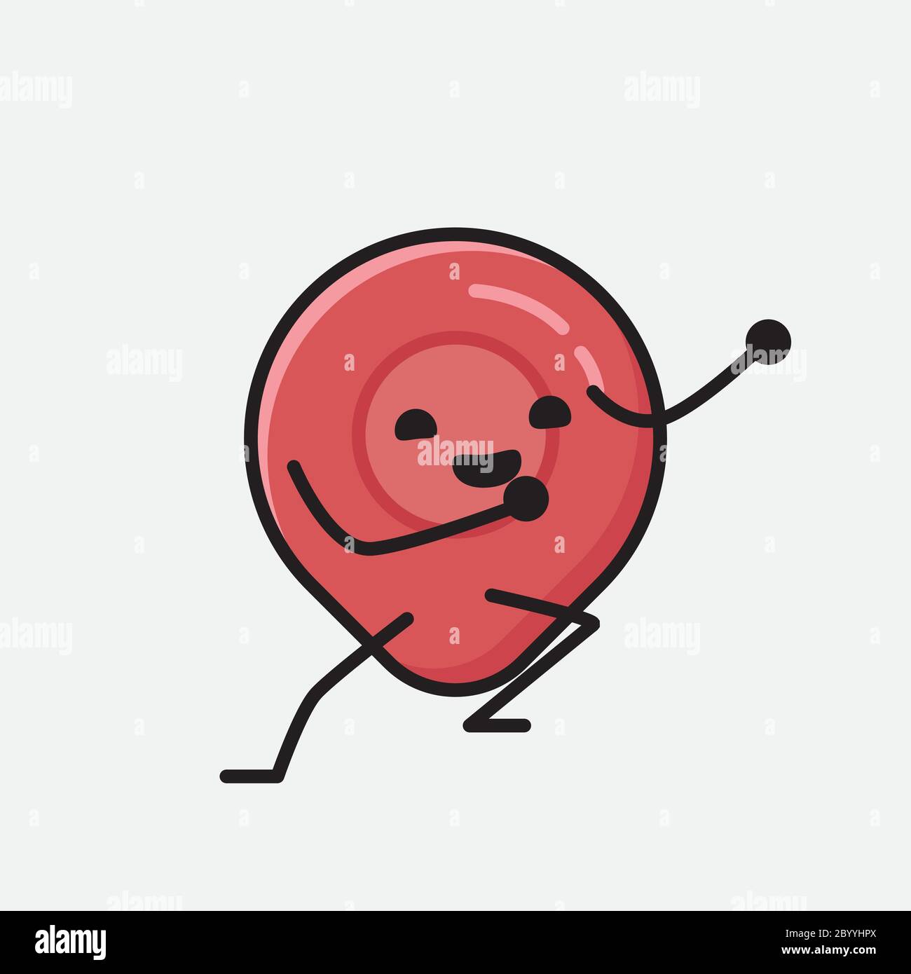 An illustration of Cute Pin Point Icon Mascot Vector Character in Flat