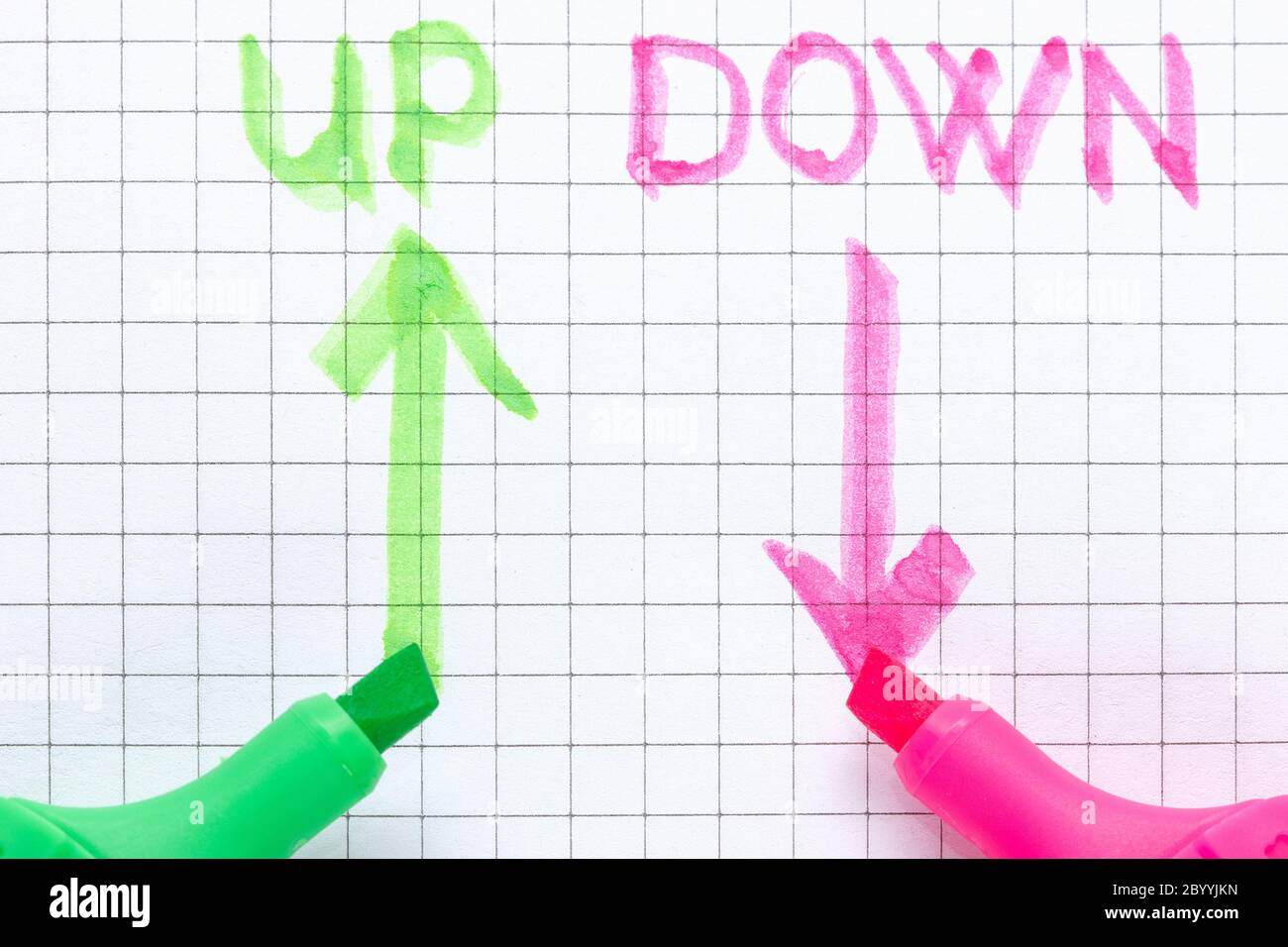 Up and down arrows Stock Photo