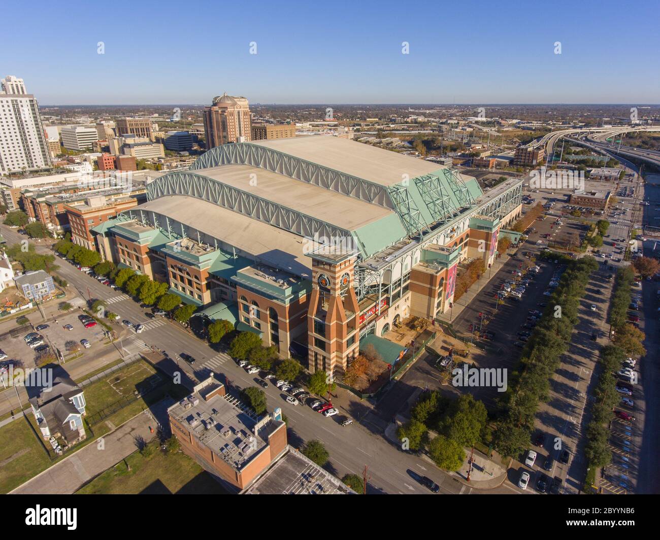 Minute maid park aerial hi-res stock photography and images - Alamy