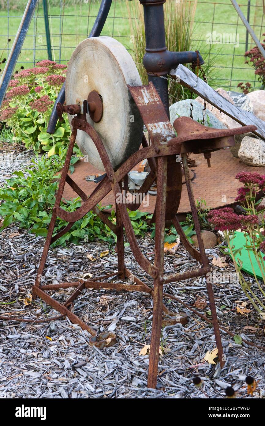 Antique Grinding Wheel Sharpening Stone for Sale in Grand Island