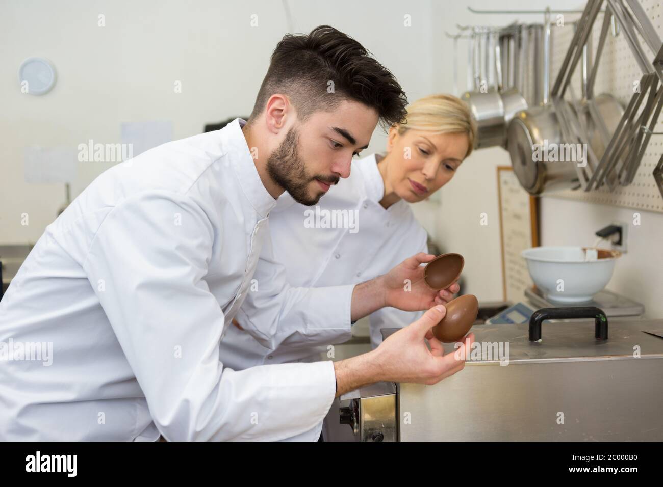 chocolate egg designs Stock Photo