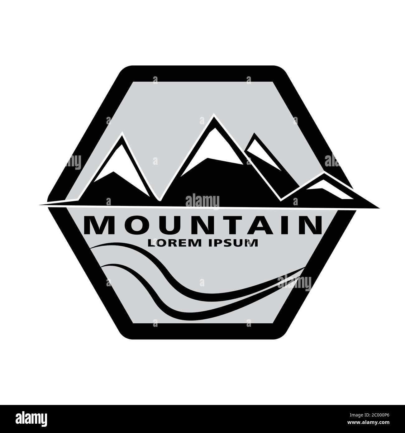 Mountain logo icon graphic. Design template vector Stock Vector