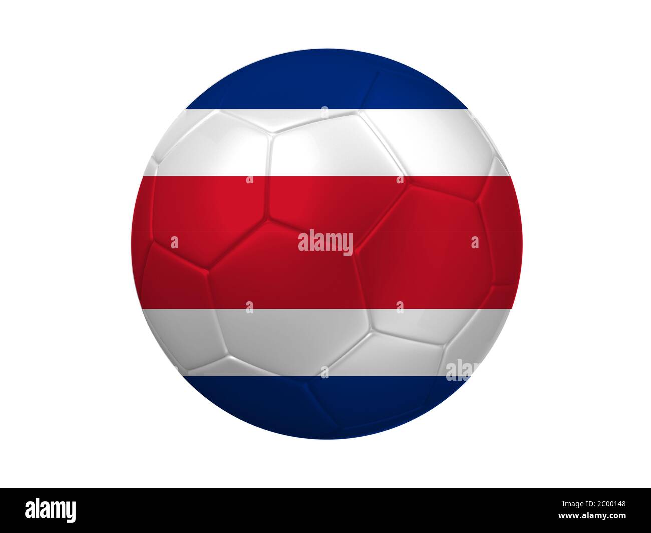 Costa Rica Football Flag Stock Photo Alamy