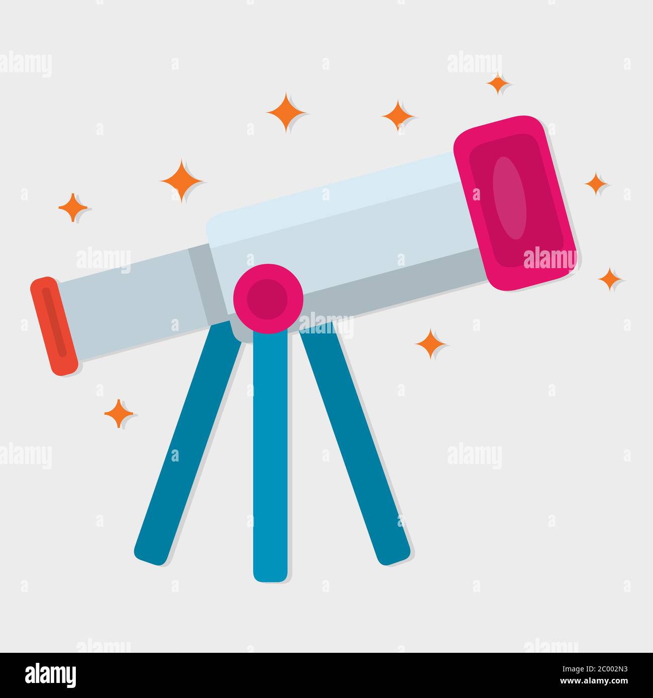 telescope with tripod isolated vector illustration symbol Stock Vector