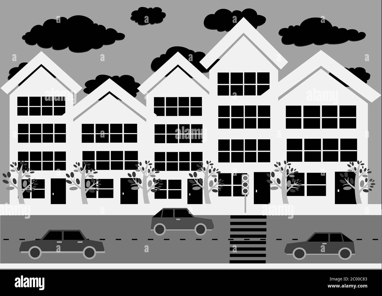 Colorful Cityscape Town city building design Stock Photo Alamy