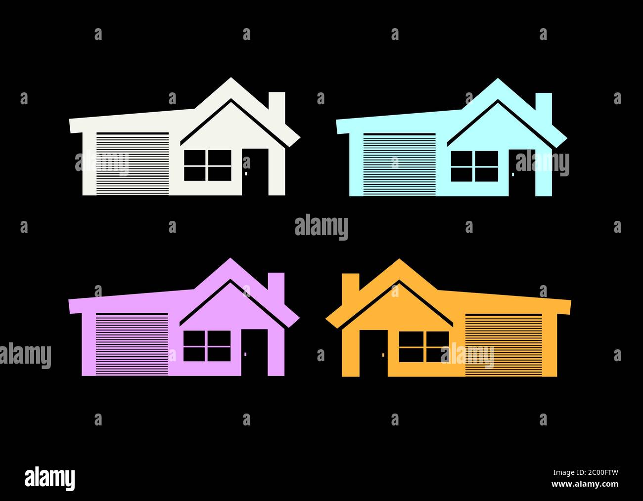 Home icon and Real estate concept Stock Photo - Alamy