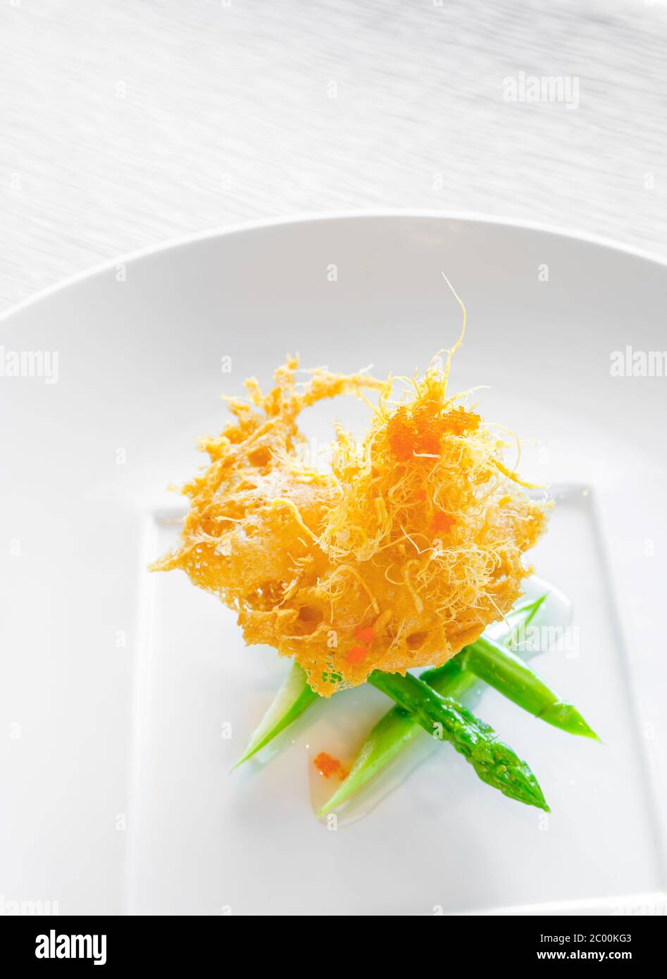 hokkaido scallop with sweet shrimp sauce Stock Photo Alamy