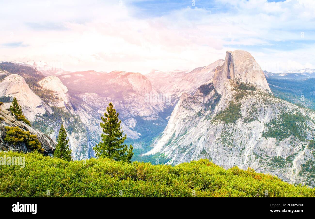 Yosemite National Park and Half Dome, California, USA Stock Photo - Alamy