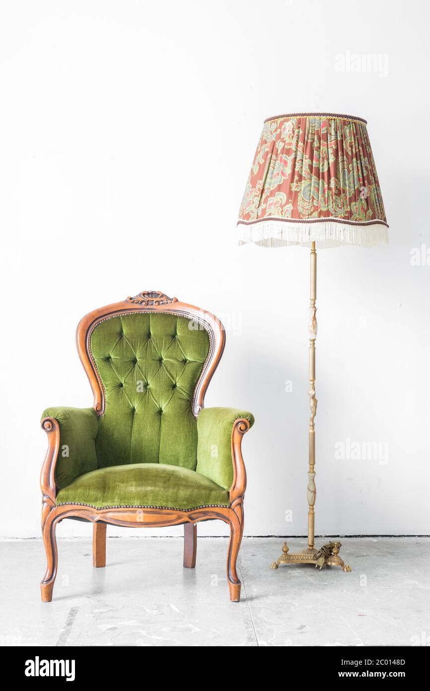 old school green desk lamp