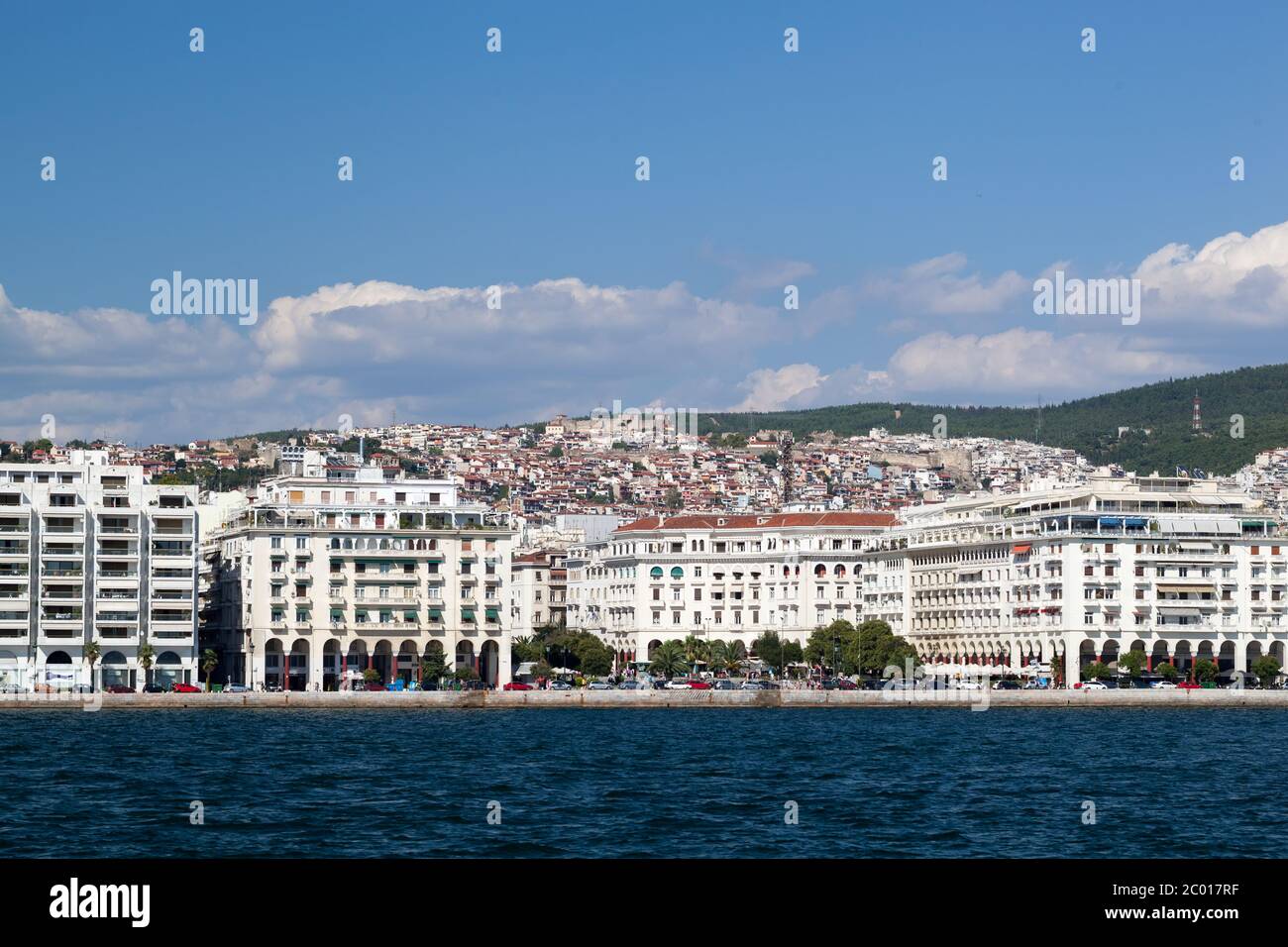 Panorama of coastal city Stock Photo