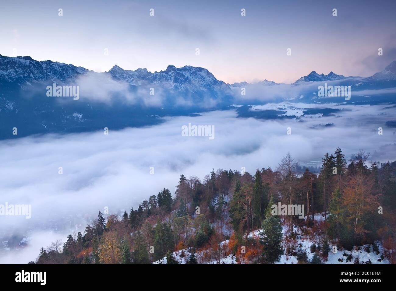 Scenic view on foggy hi-res stock photography and images - Alamy