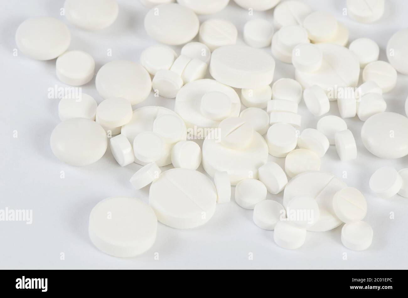 Tablets Close Up A Medical Background Stock Photo Alamy