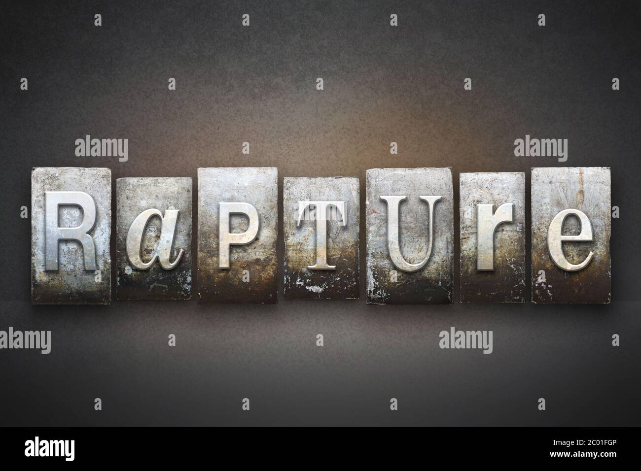 Rapture Letterpress Stock Photo