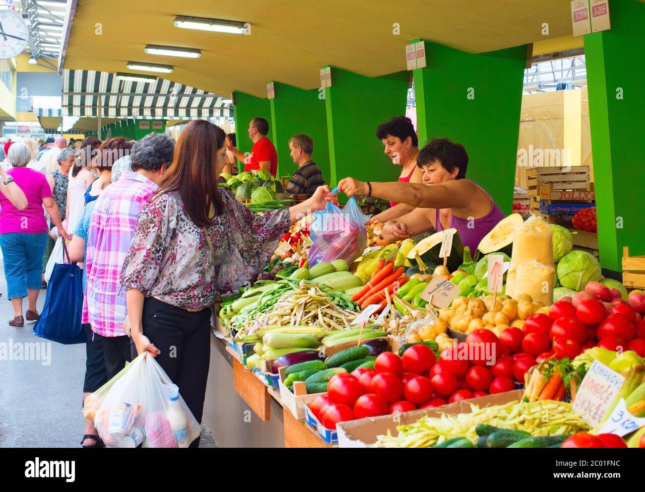 Food market in Bosnia Stock Photo - Alamy