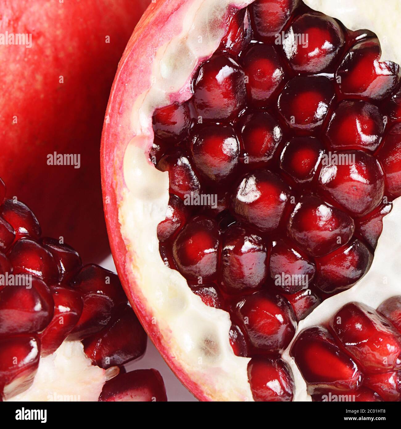 The fresh pomegranate as a background Stock Photo
