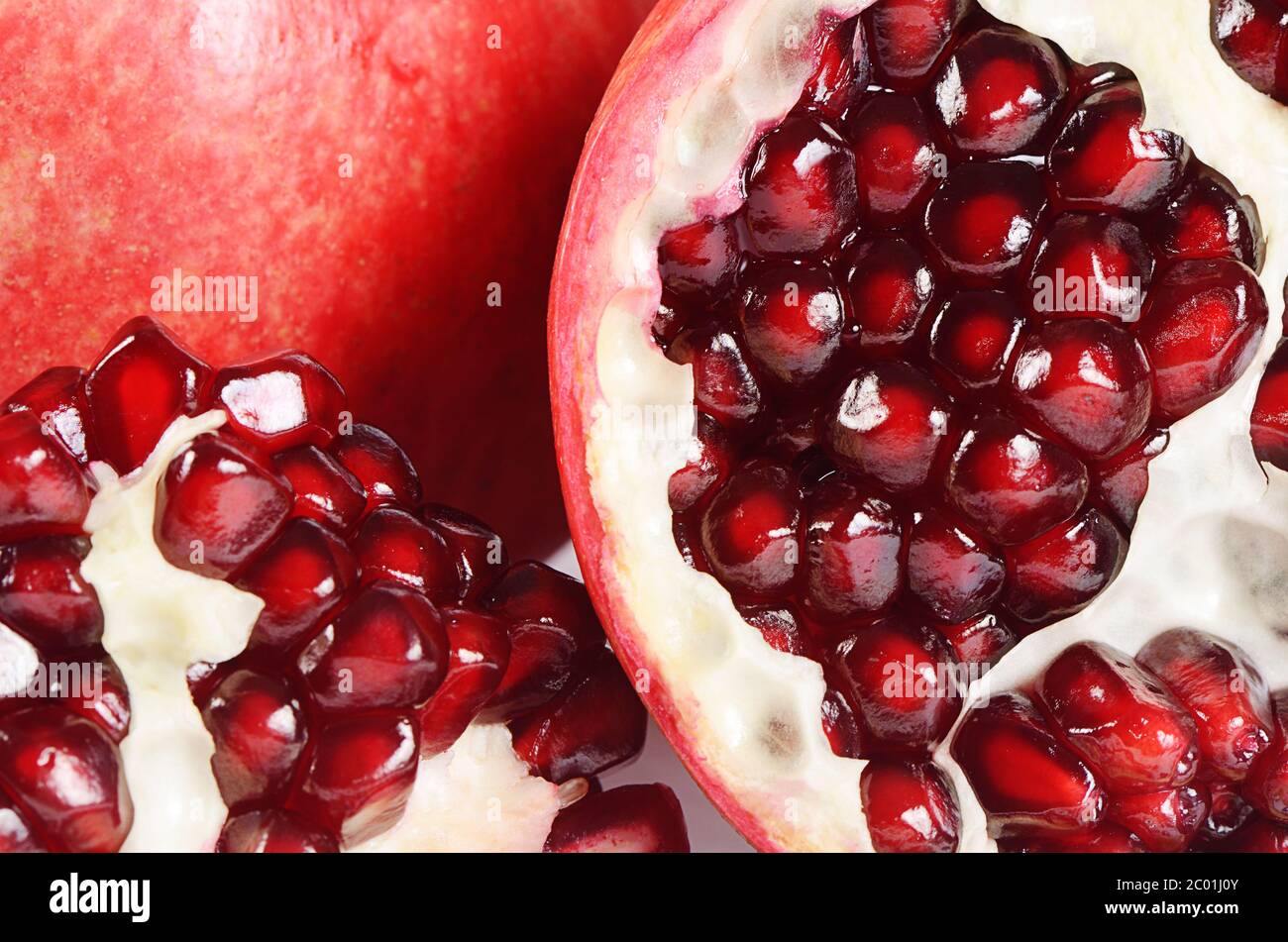 The fresh pomegranate as a background Stock Photo