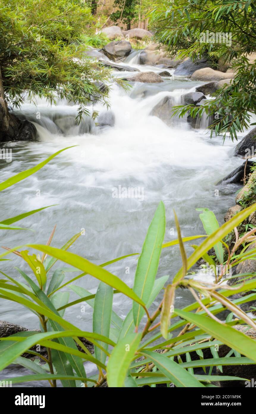 Waterfall on the mountain Stock Photo - Alamy