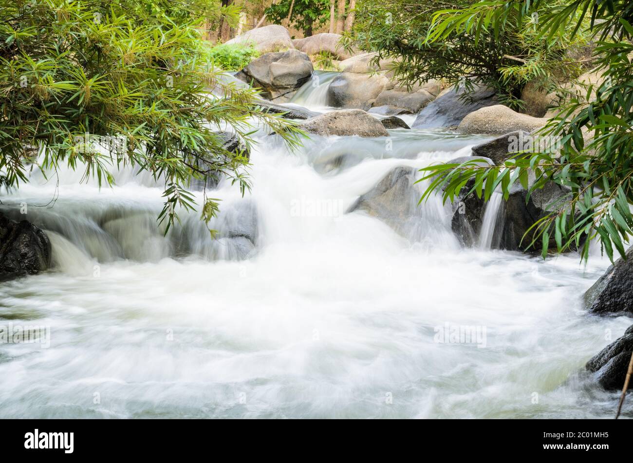 Waterfall on the mountain Stock Photo - Alamy