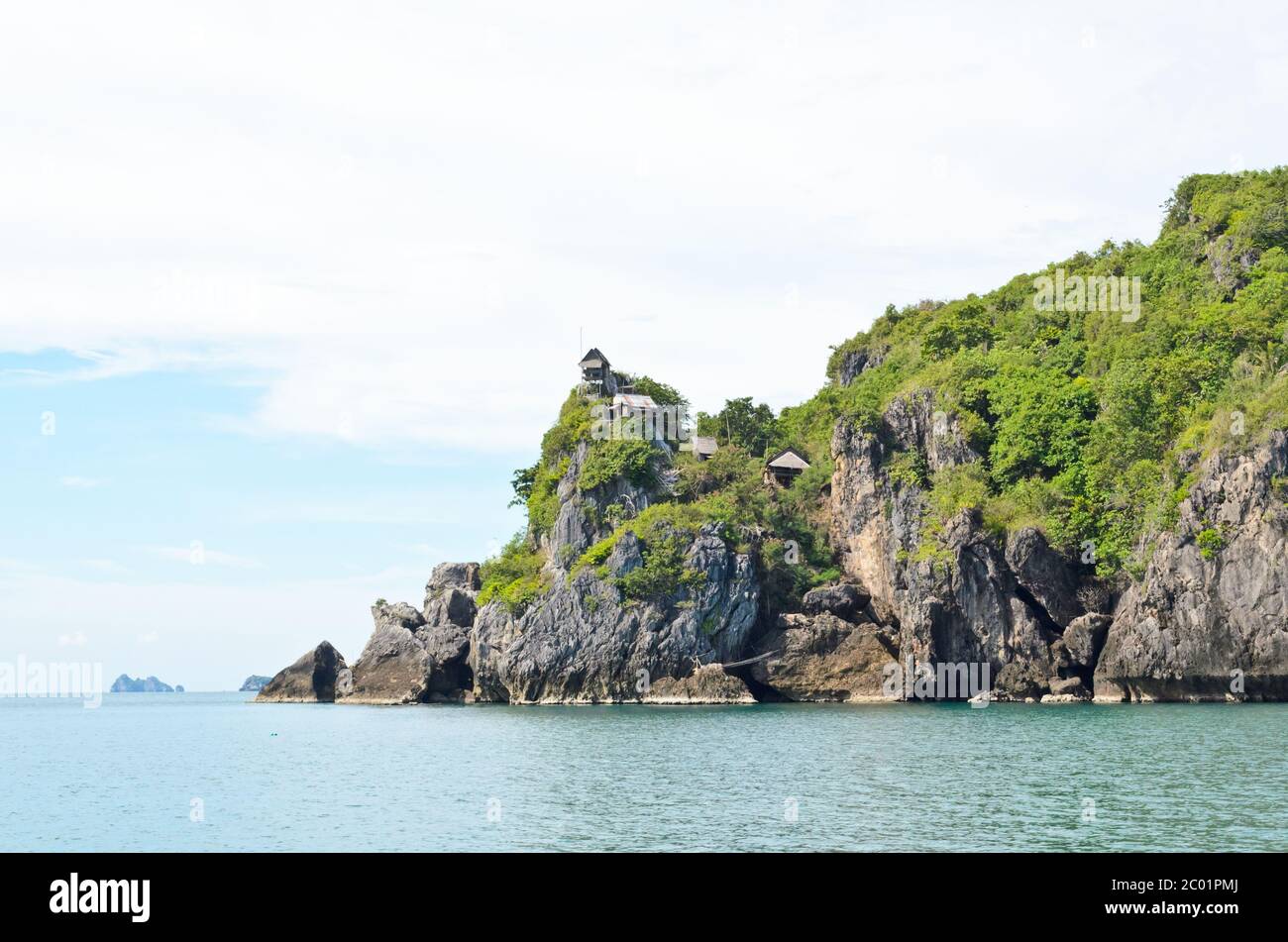 Islands for swallow nest harvesting in the sea Stock Photo Alamy