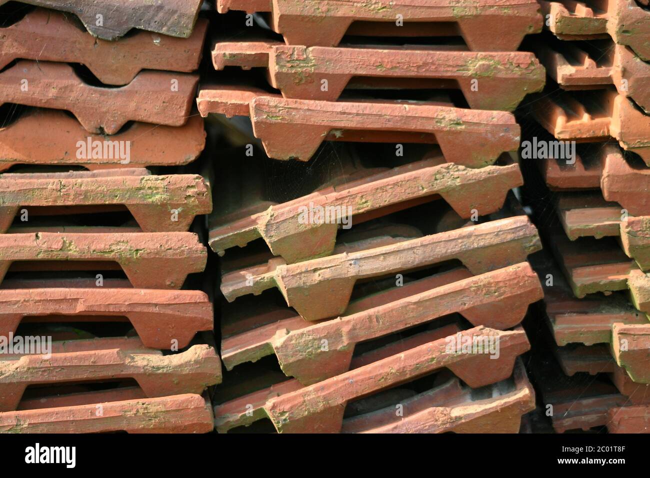 Roof tile stack Stock Photo