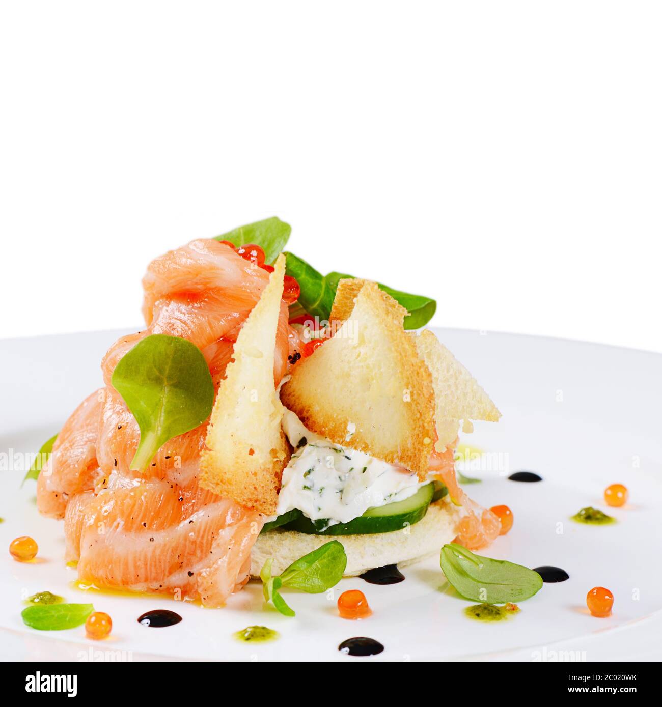 Salmon with cream cheese Stock Photo - Alamy