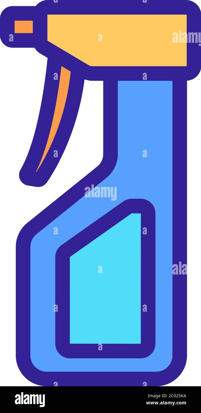 spray bottle with washing liquid icon vector outline illustration Stock ...