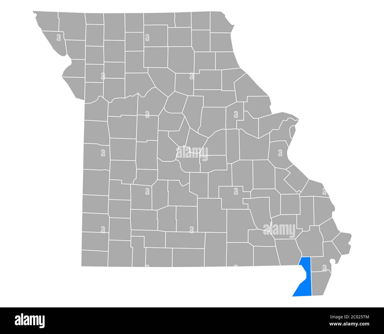 Map of Dunklin in Missouri Stock Photo - Alamy