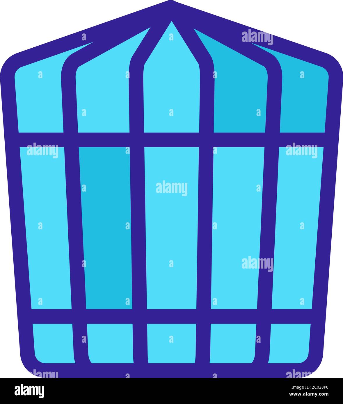 transportation animal cage icon vector outline illustration Stock