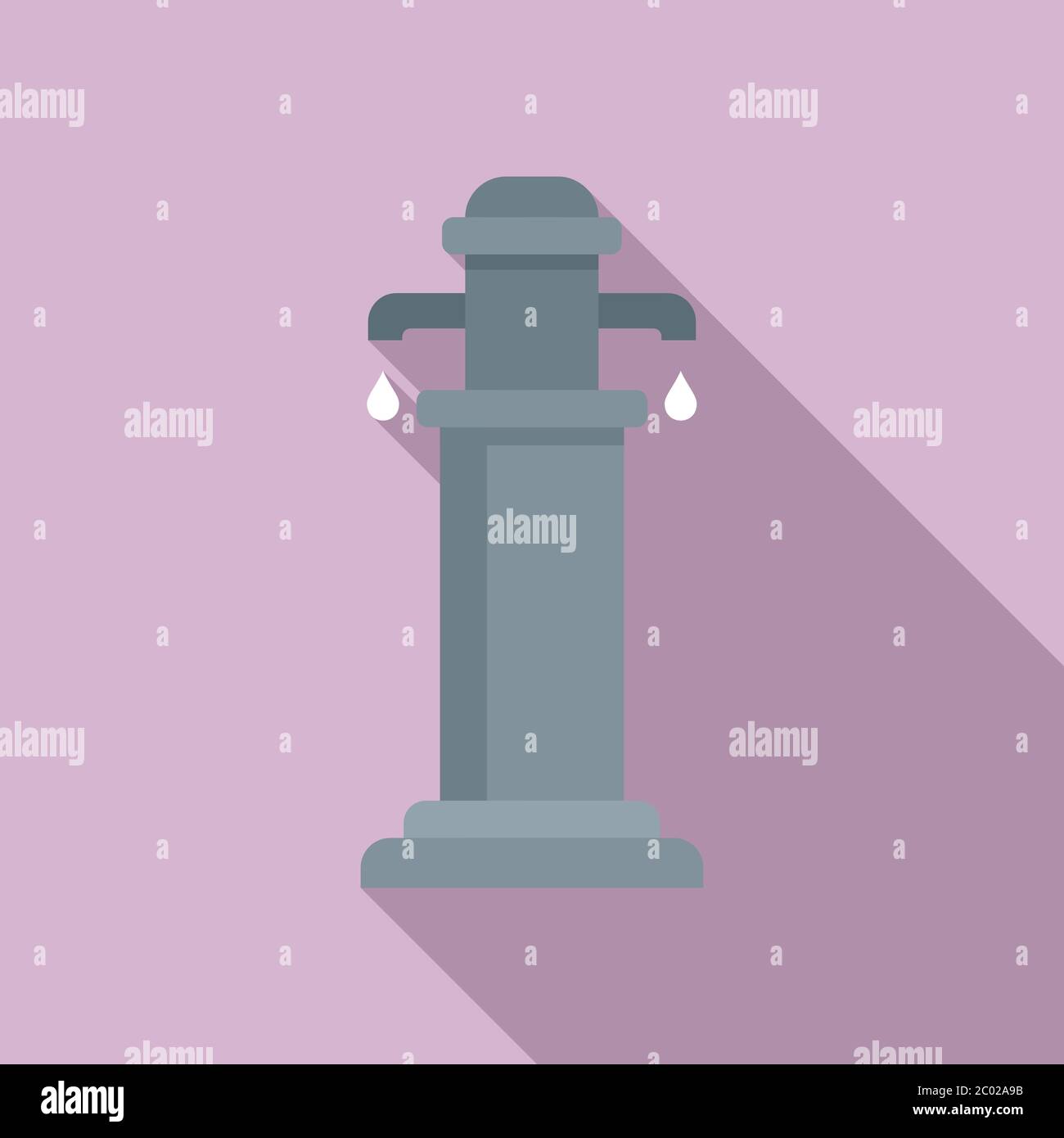 Water pillar icon. Flat illustration of water pillar vector icon for ...