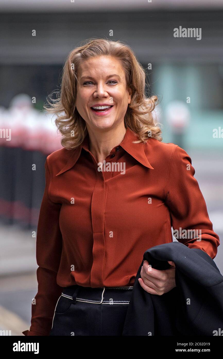 Amanda Staveley arrives at the Rolls Building in London to give