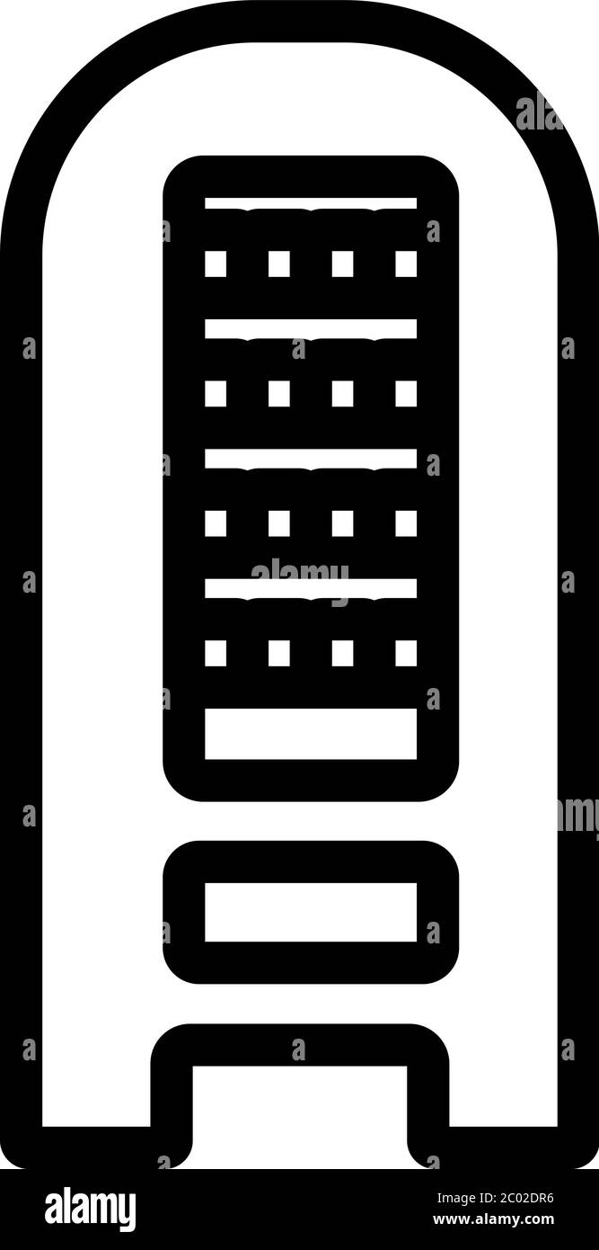 vintage vending machine icon vector outline illustration Stock Vector