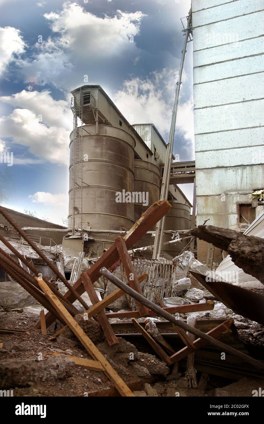 The destroyed factory - 1 Stock Photo