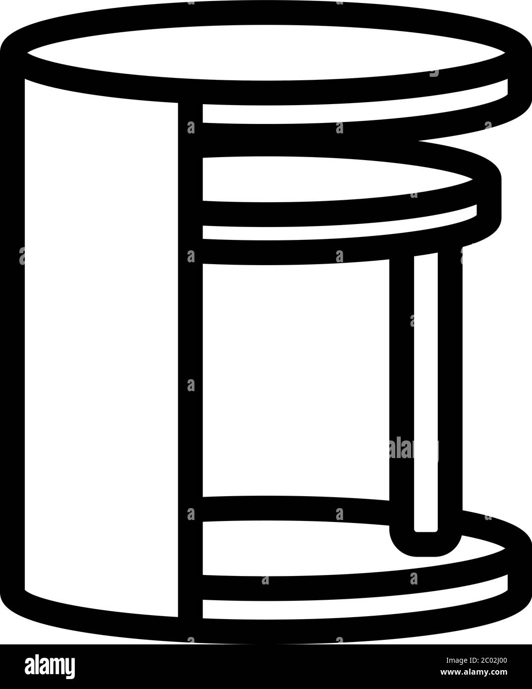 nightstand elegant furniture icon vector outline illustration Stock