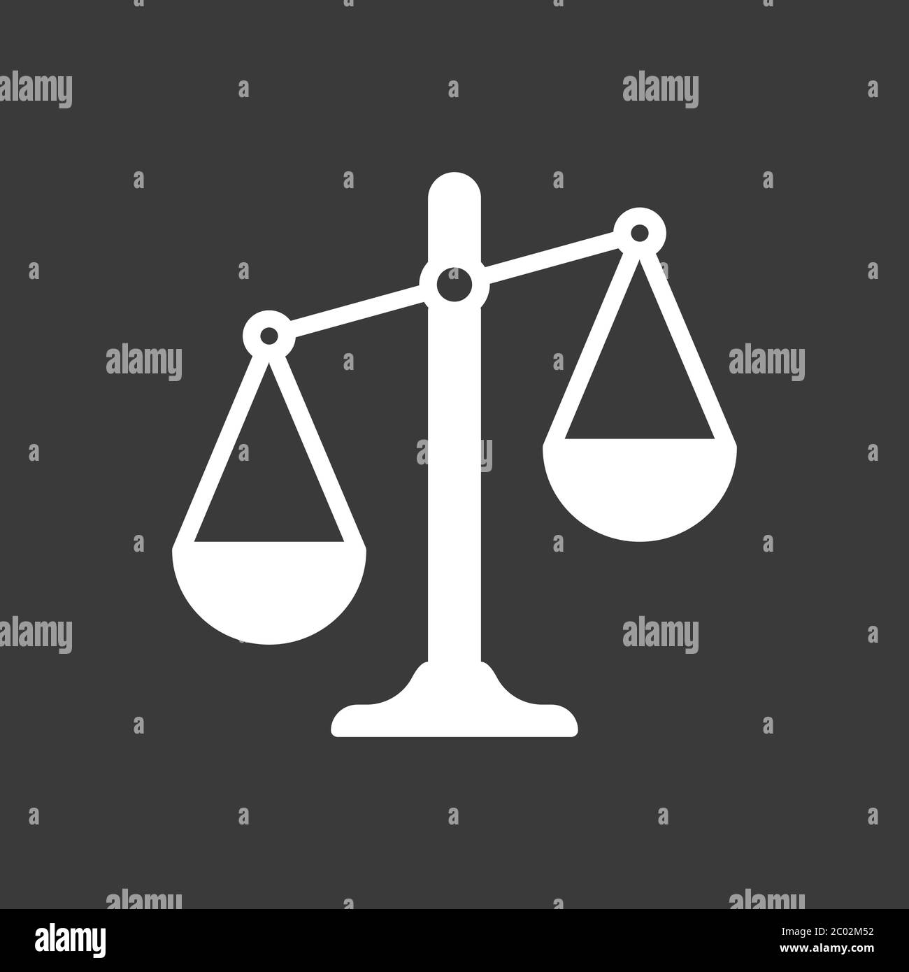Scales icon. Scales of justice vector icon. Court of law symbol Stock ...