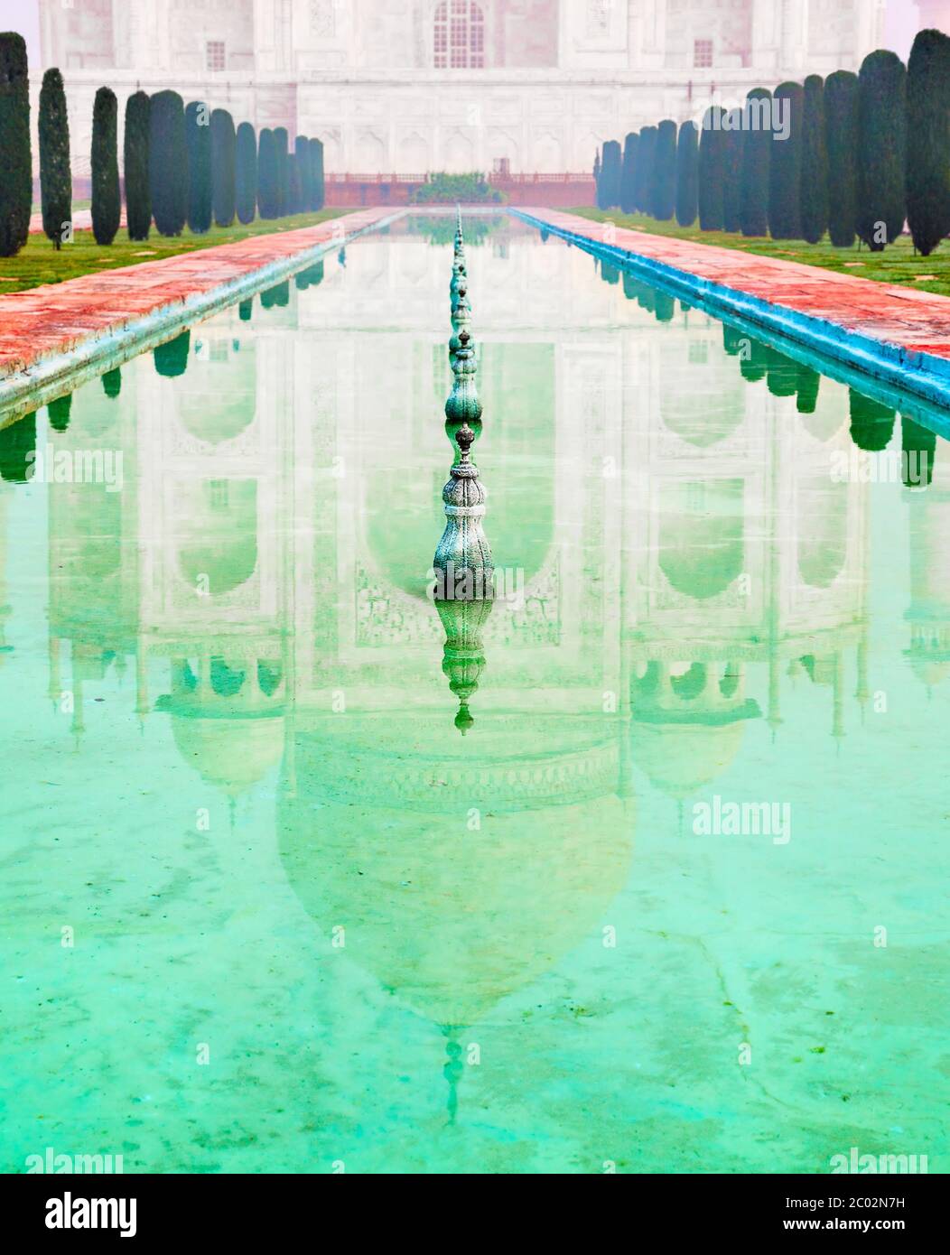 Taj Mahal reflection Stock Photo