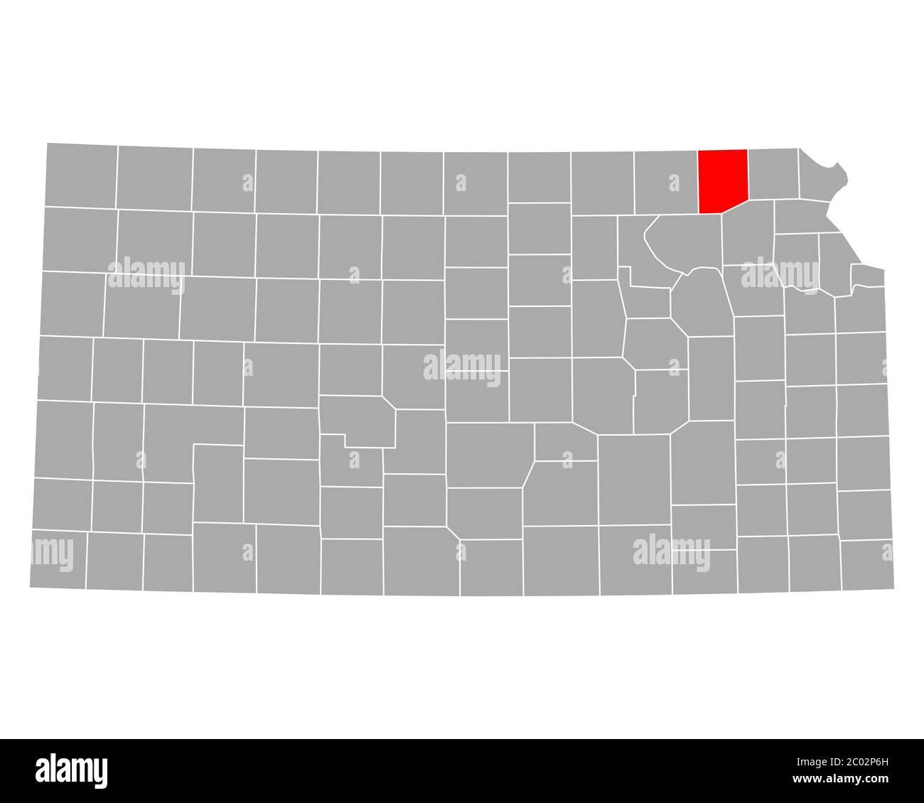 Map of Nemaha in Kansas Stock Photo Alamy